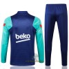 FC Barcelona Trainings Sweatshirt Pak Quarter-zip 2021-22 Blauwgroene - Heren